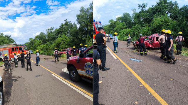 San Javier: despiste y vuelco en la Ruta Provincial 4 dejó a un conductor gravemente herido.