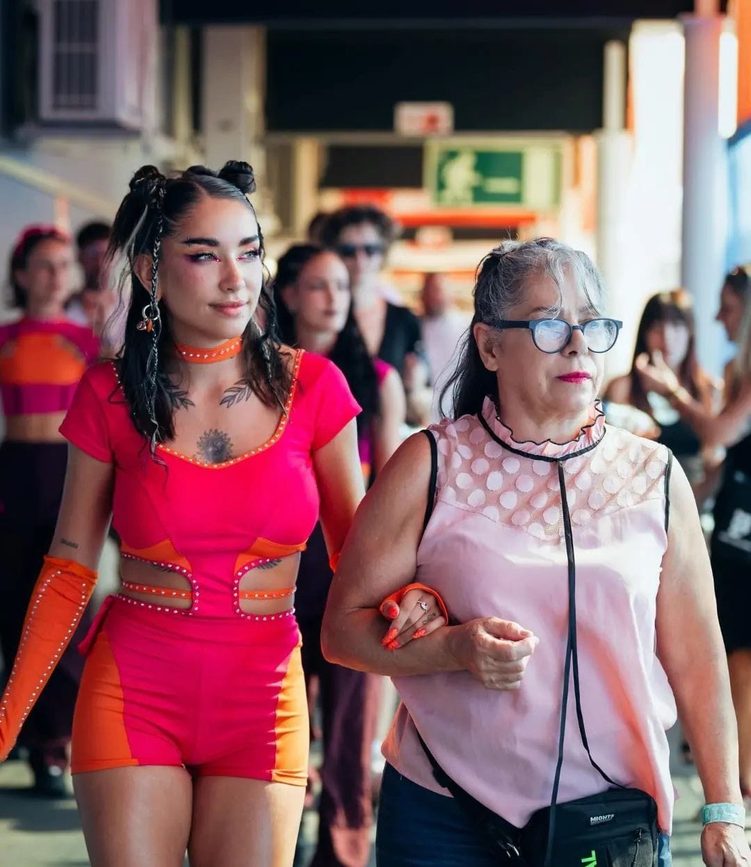 María y su mamá Irene.