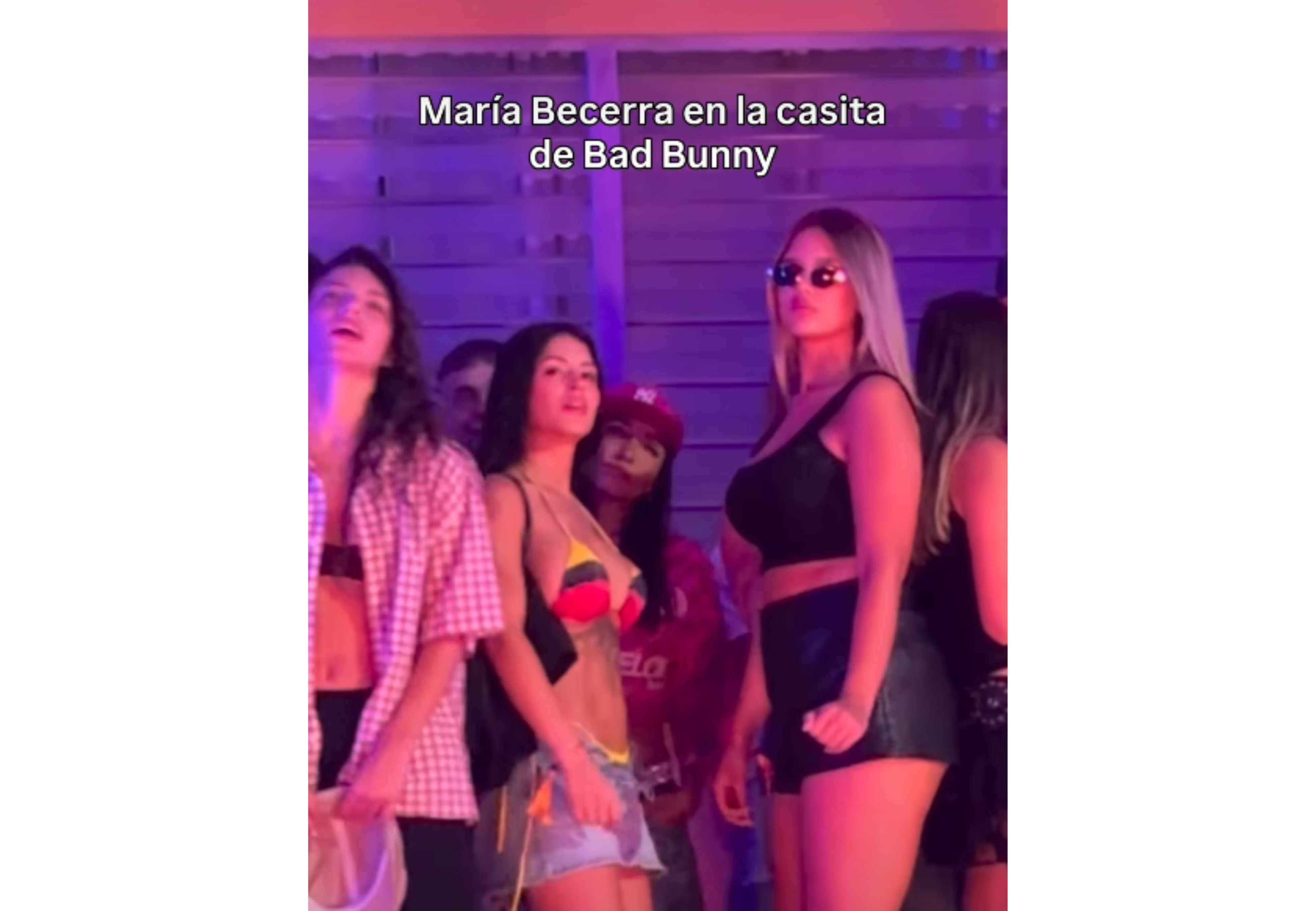María en el show de Bad Bunny.