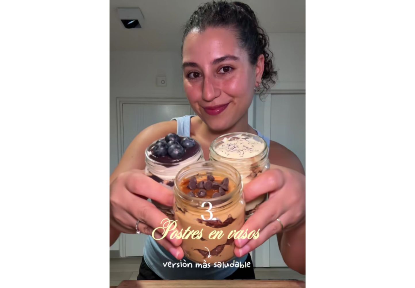 Tres opciones diferentes para comer algo dulce.