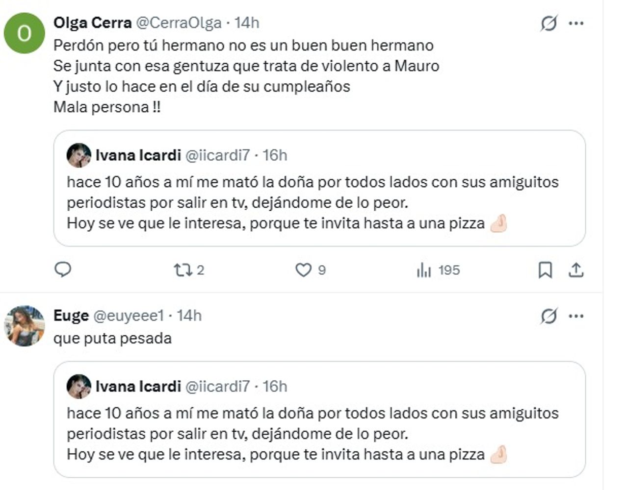 Ivana Icardi en X