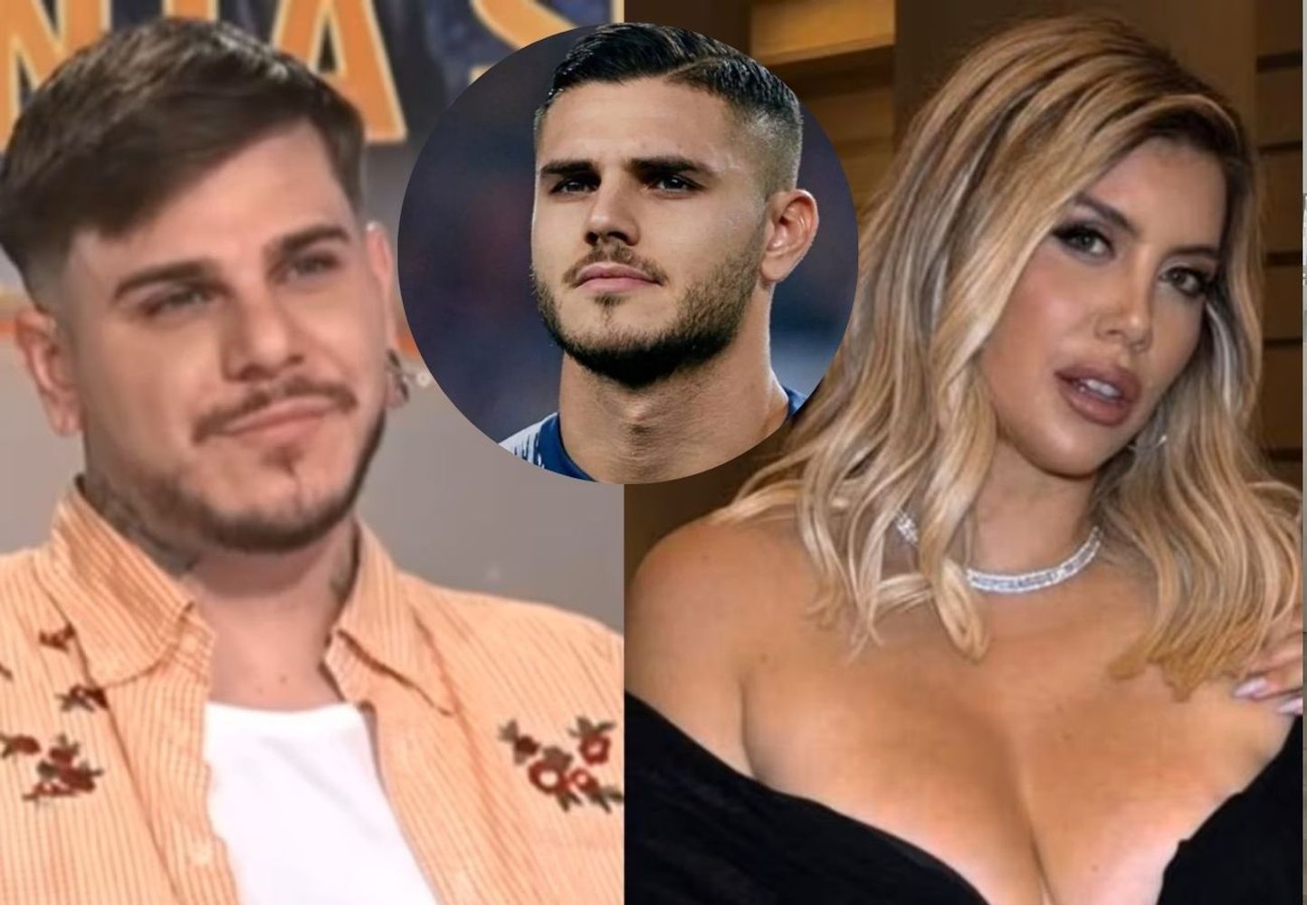 Guido Icardi, Mauro Icardi y Wanda Nara.