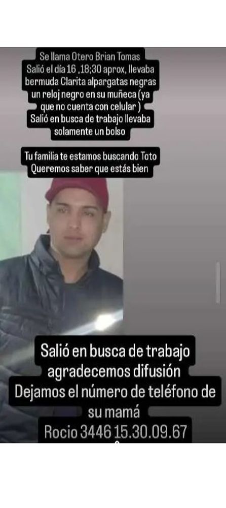joven desaparecido