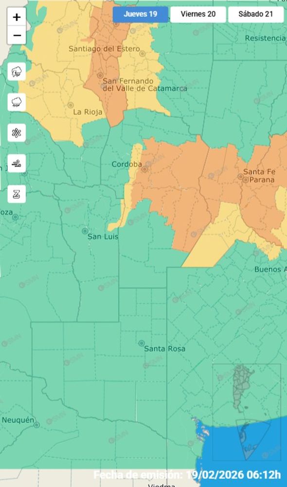 Alerta naranja por tormenta en Córdoba.