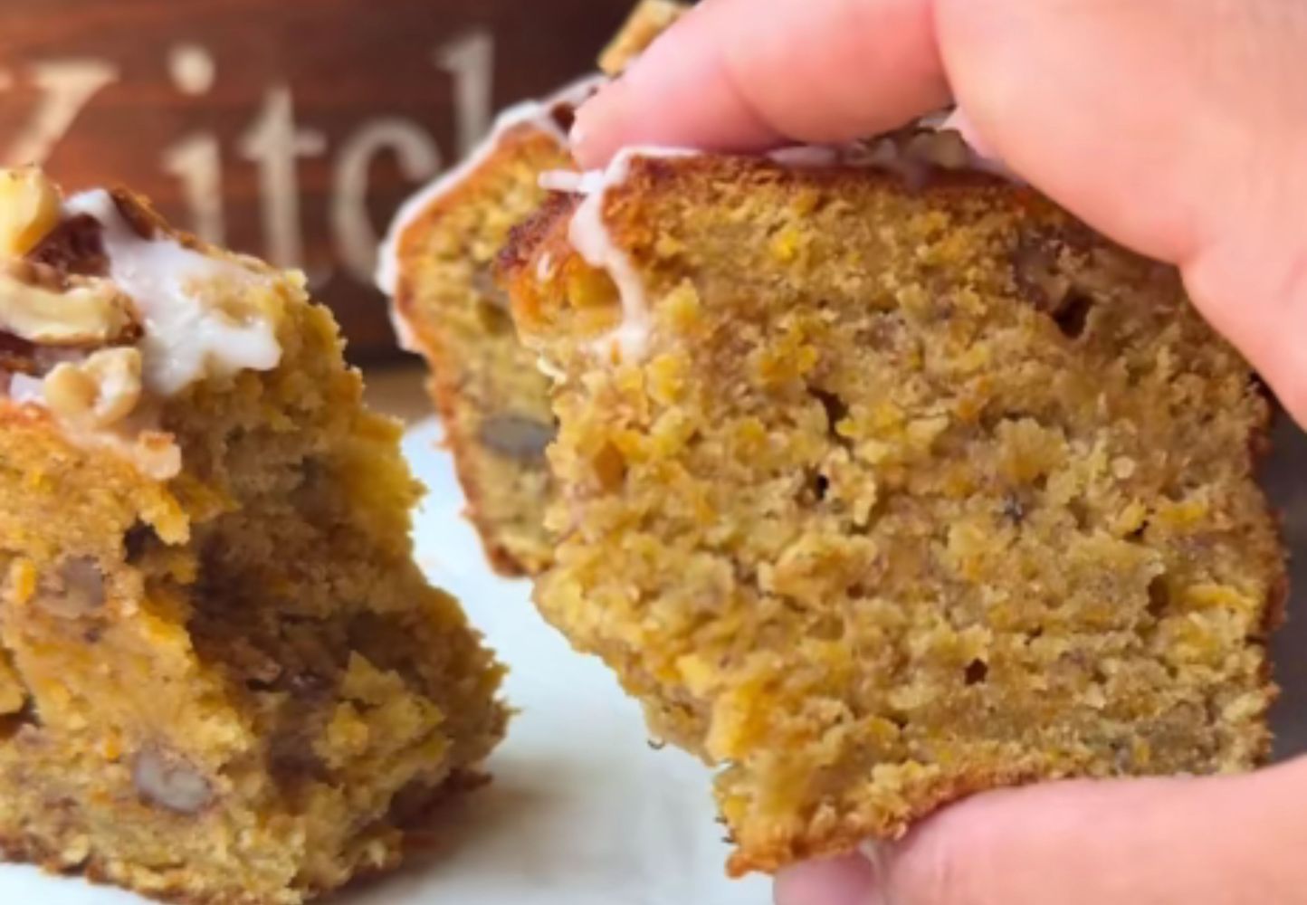 Así de húmedo queda este budín.