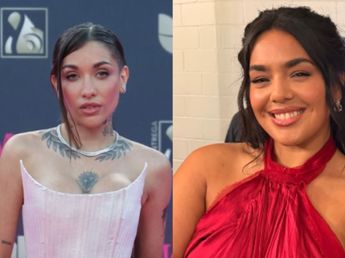 ¿Íntimas amigas? El encuentro de María Becerra y Ángela Leiva en la alfombra roja de los Premios Lo Nuestro
