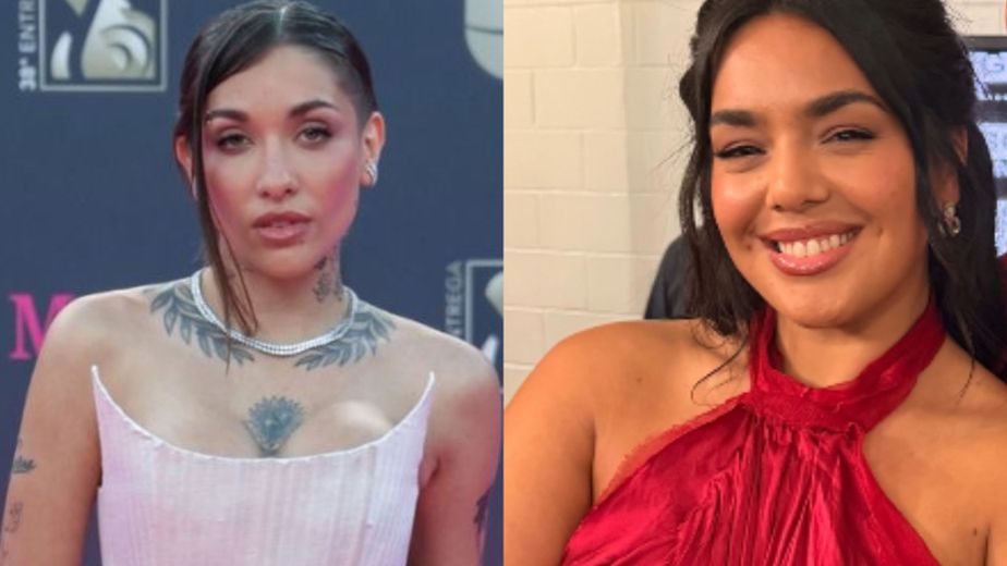 ¿Íntimas amigas? El encuentro de María Becerra y Ángela Leiva en la alfombra roja de los Premios Lo Nuestro