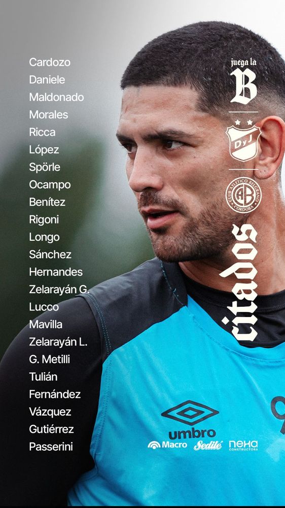 Los jugadores convocados para el partido en Florencio Varela.