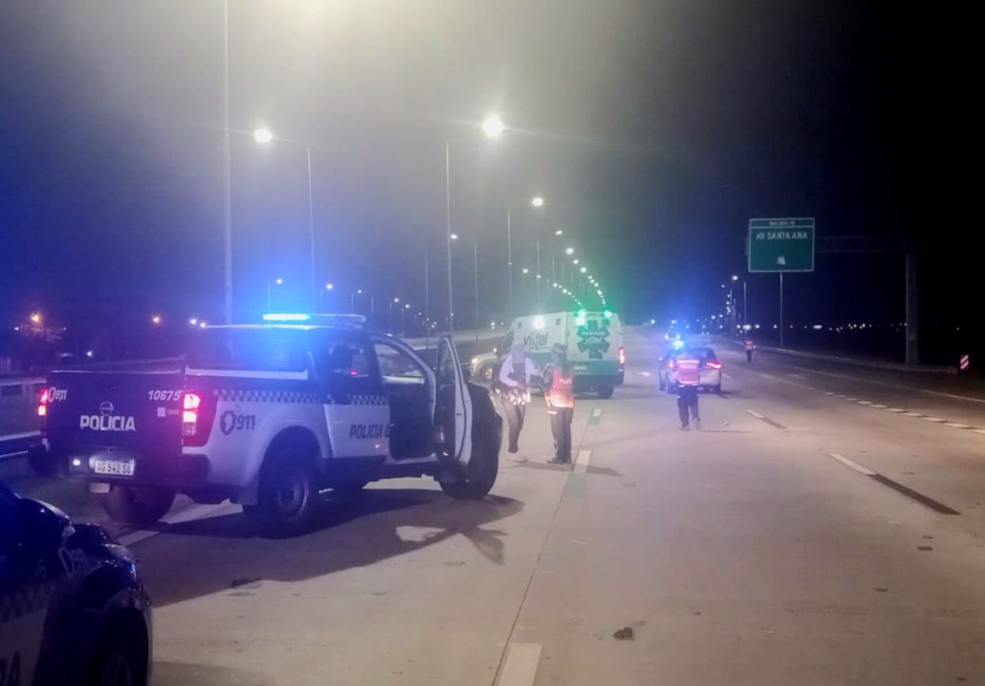 La zona del siniestro vial en Córdoba.