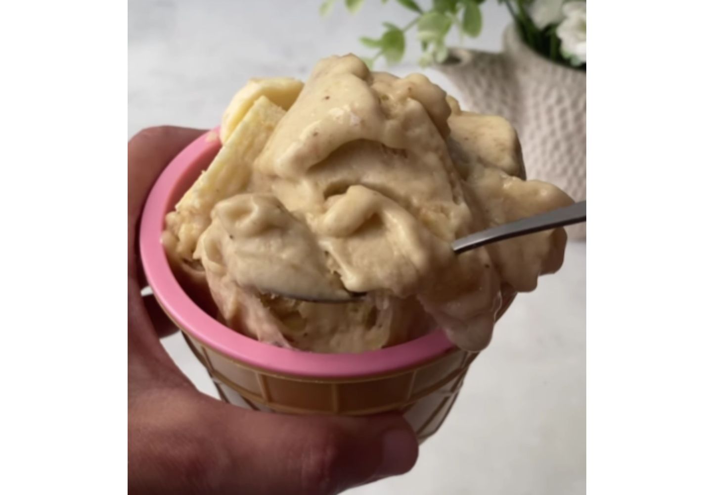 Helado de banana muy fácil de hacer.