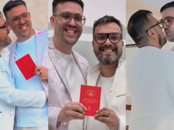 Un reconocido periodista se casó con su novio: las fotos y la emotiva dedicatoria