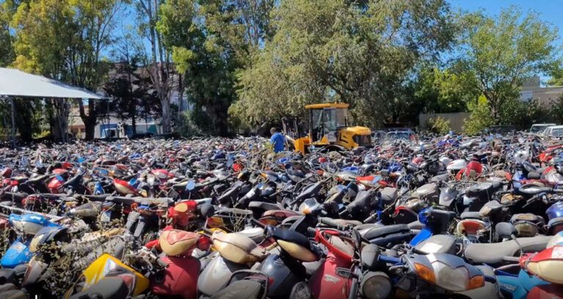 Compactación de vehículos en Bahía Blanca.
