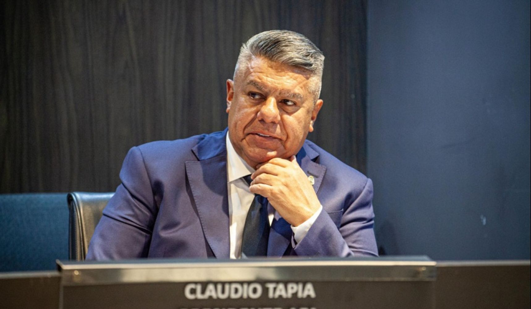 Claudio "Chiqui" Tapia, presidente de la AFA, y el paro del fútbol a comienzos de marzo.