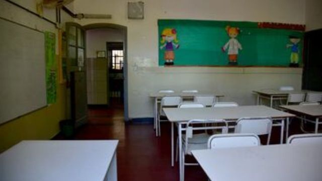 Aula vacía.
