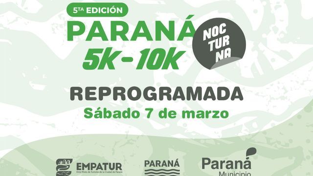 Maratón noctura es reprogramada.