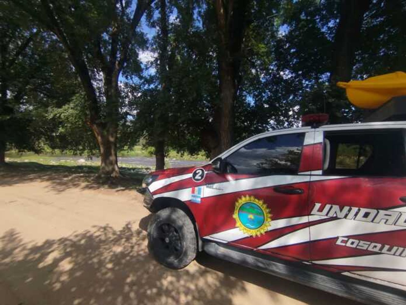 Bomberos de Cosquín rescataron a un niño arrastrado por la creciente del río