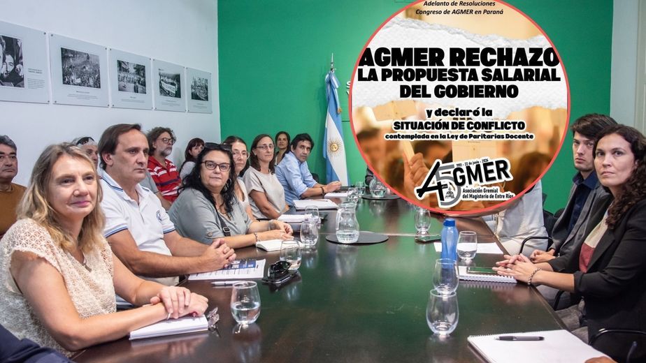 Paritaria docente: AGMER rechaza la oferta salarial y el Gobierno cuestiona el portazo gremial