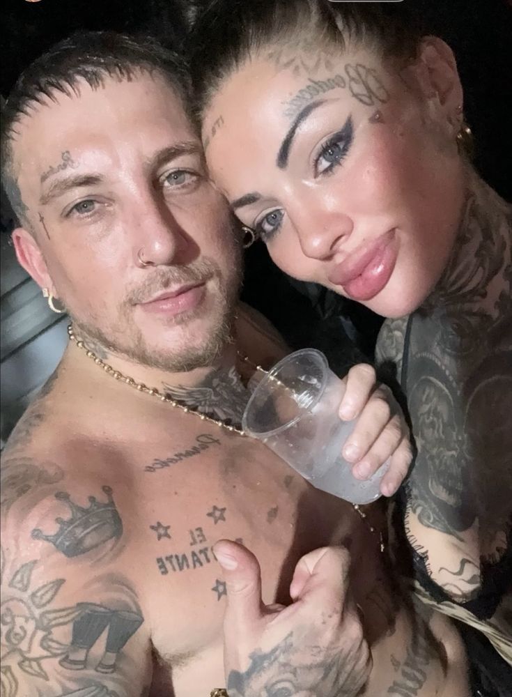 El Polaco, con su supuesta amante.