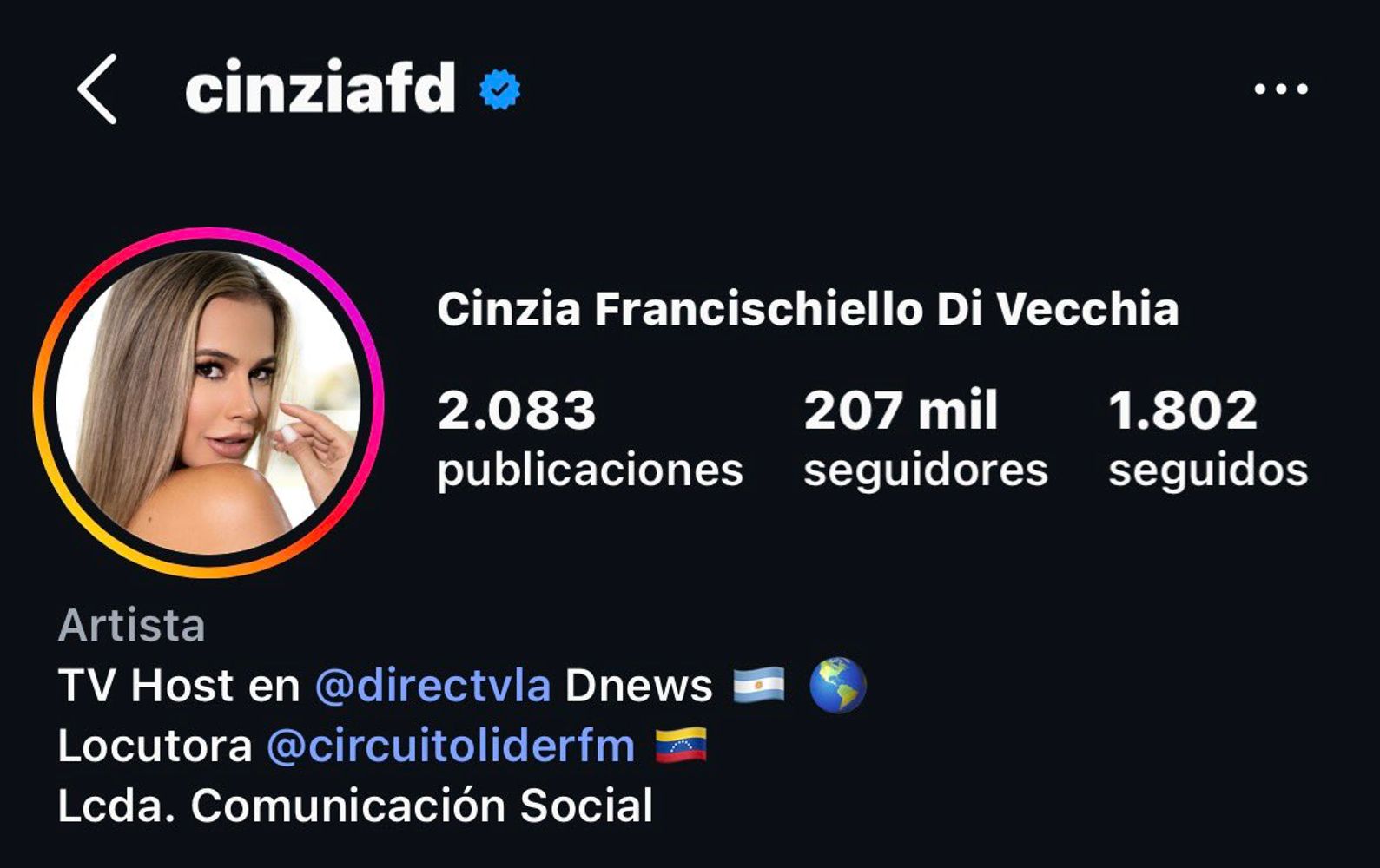 Quién es Cinzia Francischiello