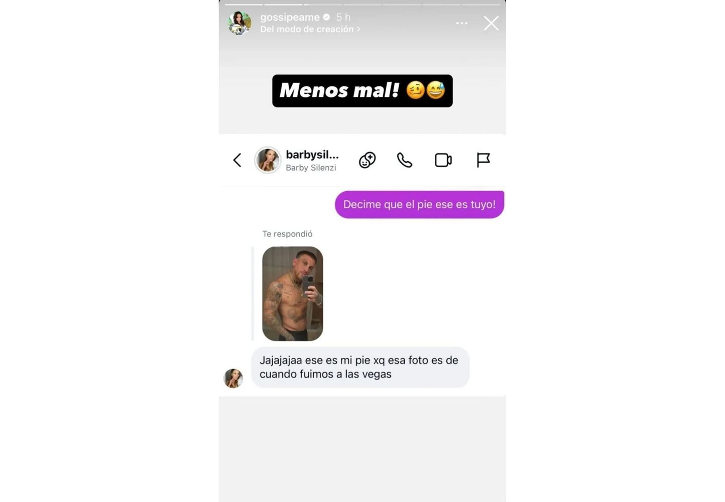 La respuesta de Barby cuando le preguntaron sobre la foto de su pareja.