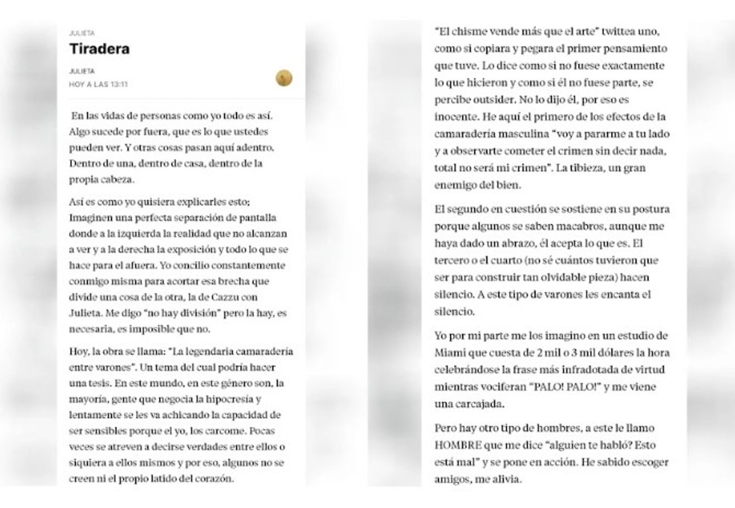 Cazzu lanzó una tiradera sin filtro contra Rauw Alejandro y Christian Nodal: "Camaradería entre varones"