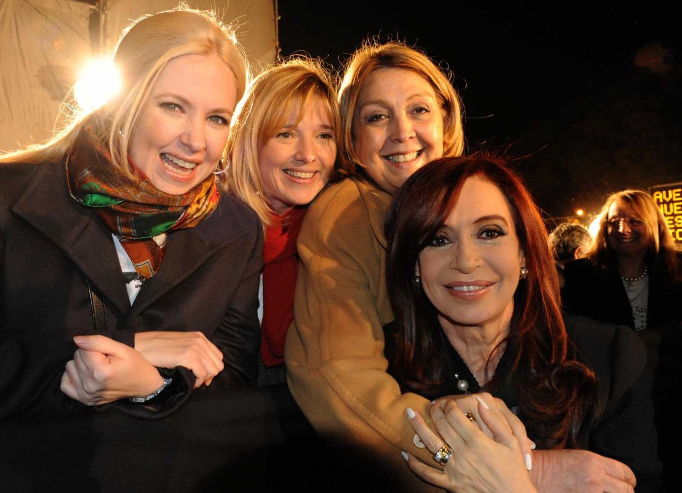 Andrea del Boca junto a Cristina Fernández de Kirchner.