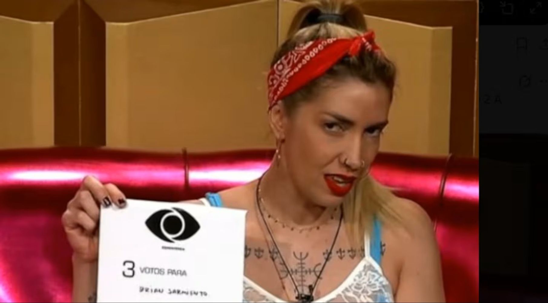 Carmiña Masi hizo la primera nominación espontánea de Gran Hermano Genreación Dorada (Foto: Captura Telefe)