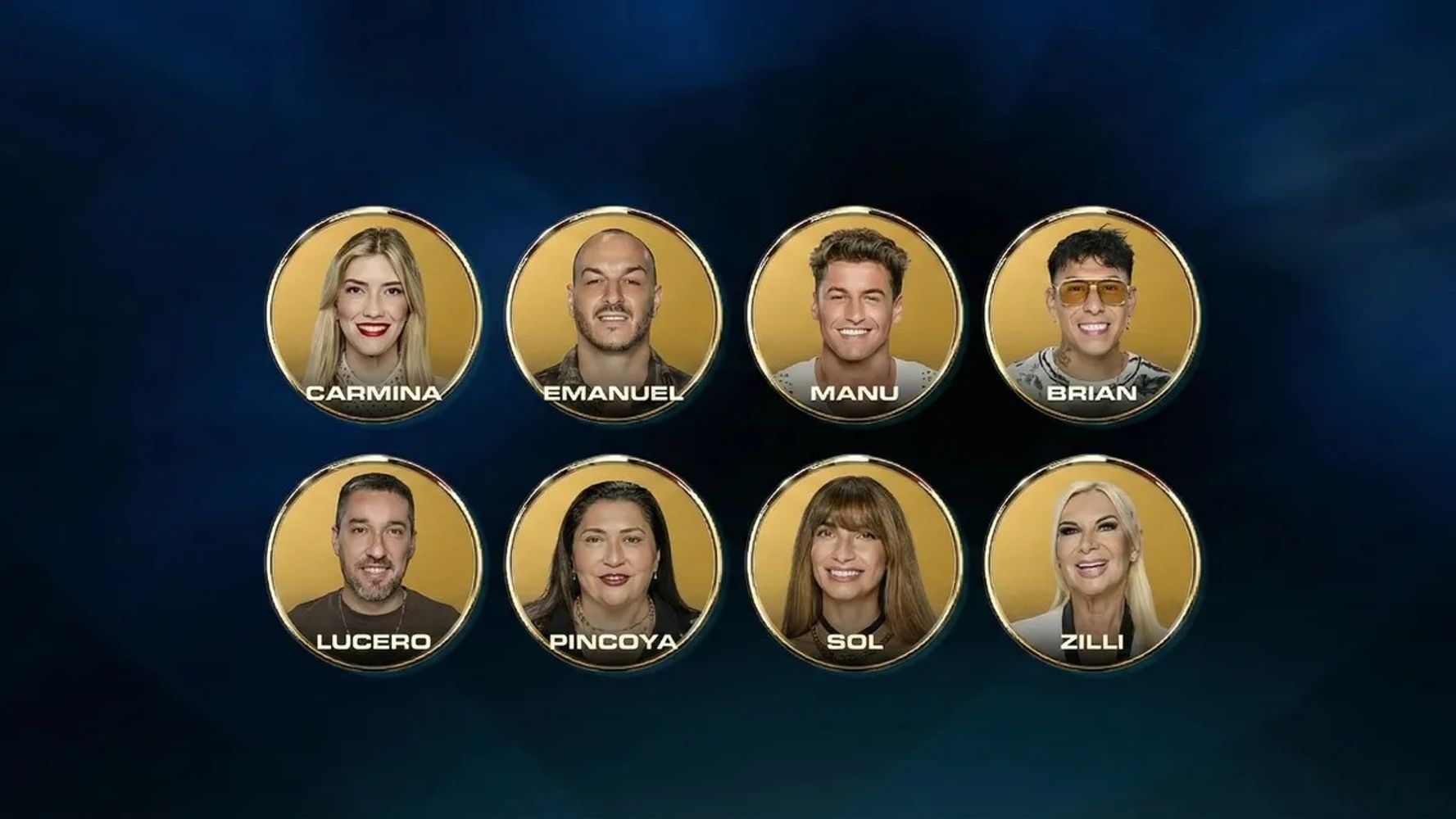 Primera placa de Nominados Gran Hermana Generación Dorada