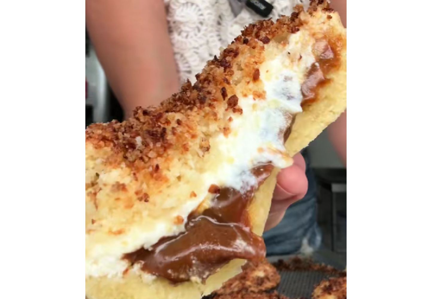 Así queda por dentro la tarta.