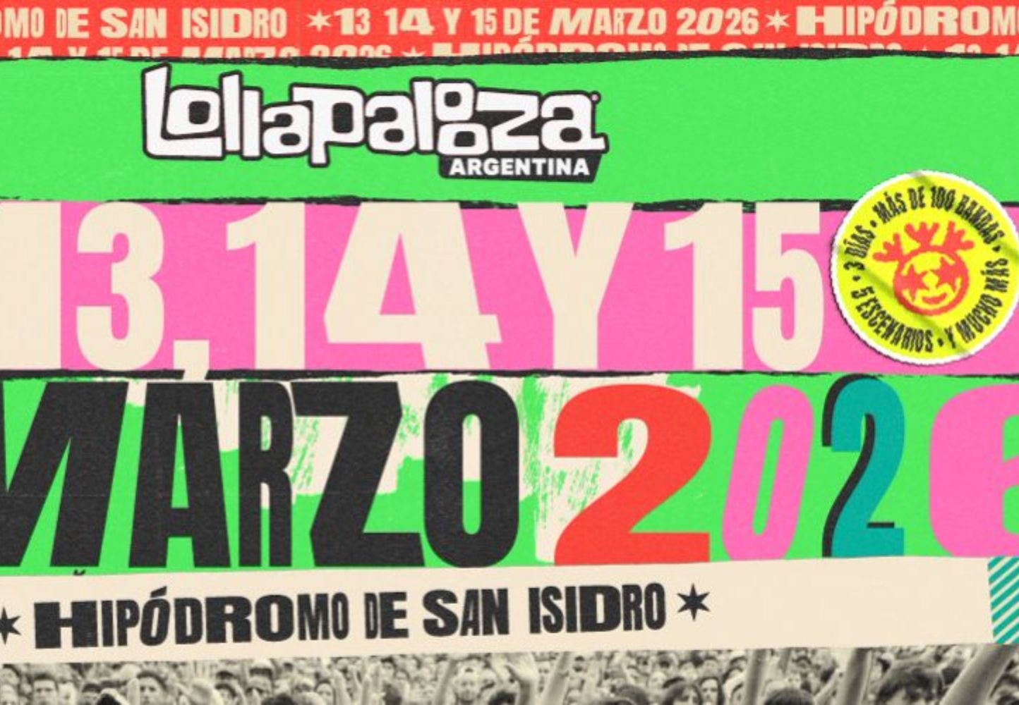 Cómo será el Lollapalooza 2026.