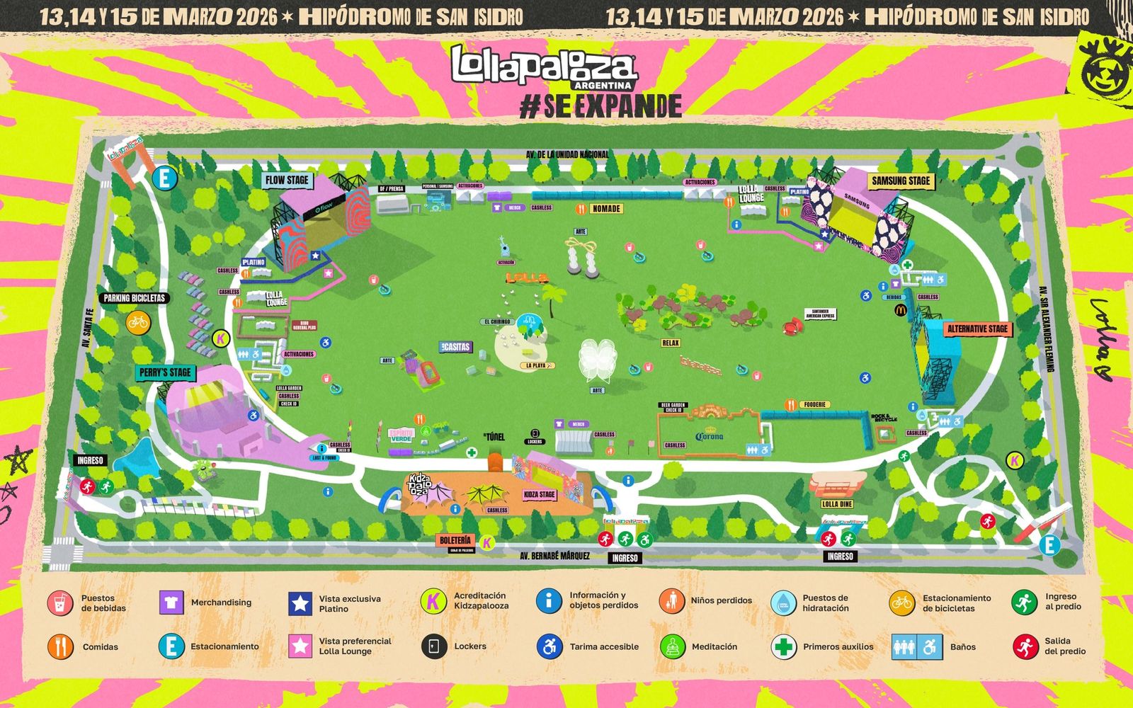 Así es el nuevo mapa del festival.