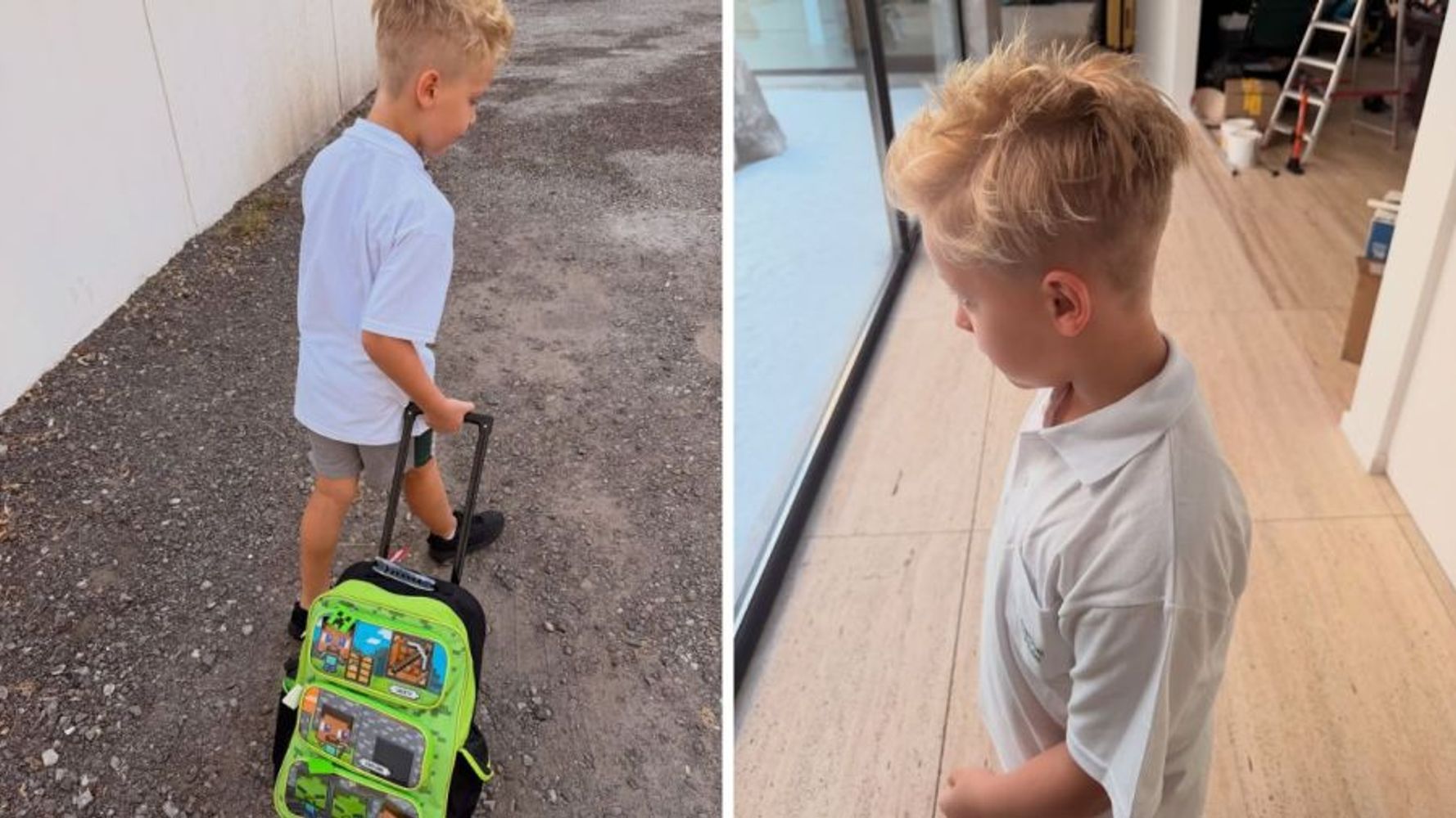 Mirko, el hijo de Marley, en su primer día de clases este 2026.