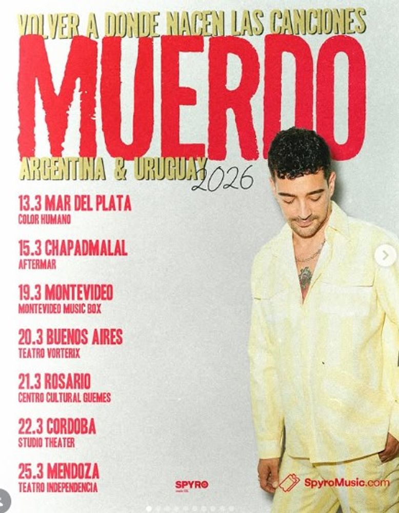 Muerdo. Gira Argentina