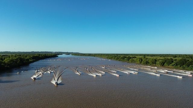 Gran convocatoria en el Primer Torneo de Pesca Embarcado 12x3 en Valle María.