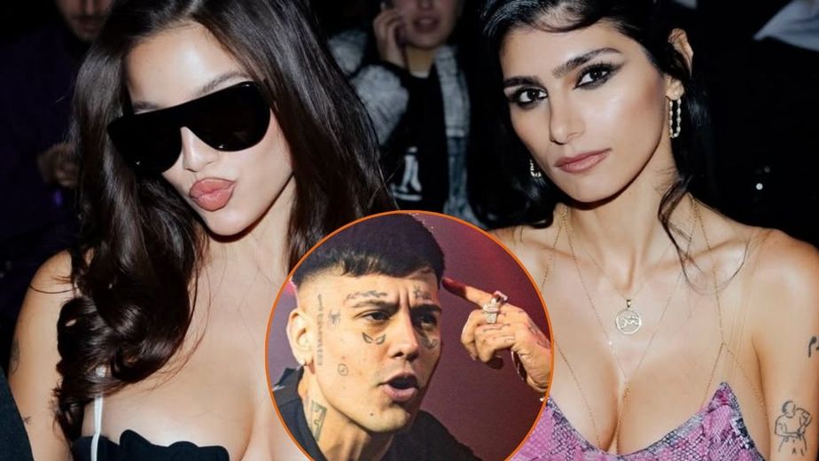 El incómodo encuentro de Duki y Emilia Mernes con Mia Khalifa en un desfile: el gesto del cantante que no pasó desapercibido