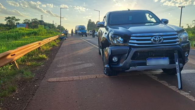Tragedia en Guaraní: un motociclista murió tras chocar con una camioneta en la Ruta 14.