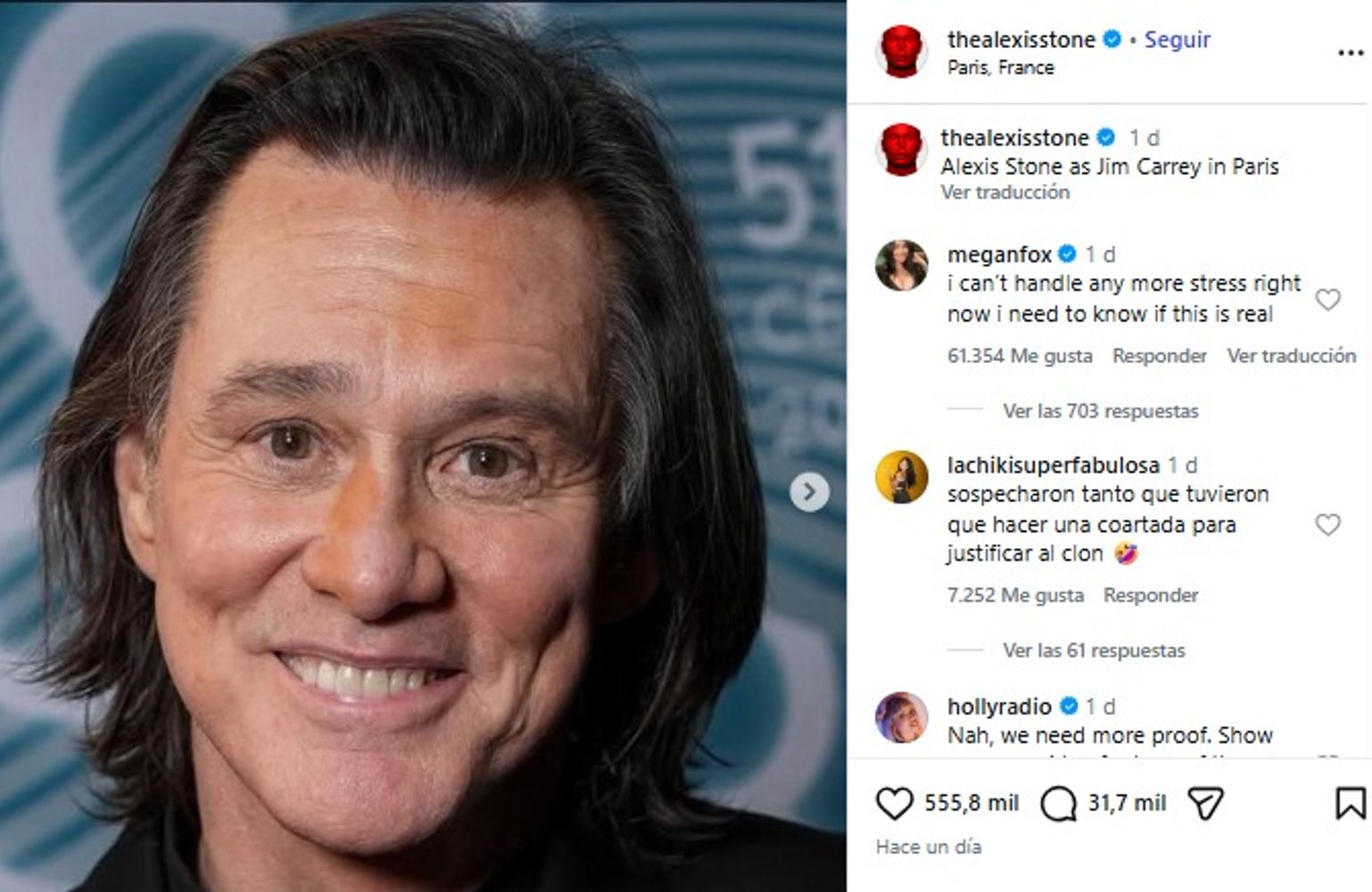 La publicación de Alexis Stone que intensificó la polémica.