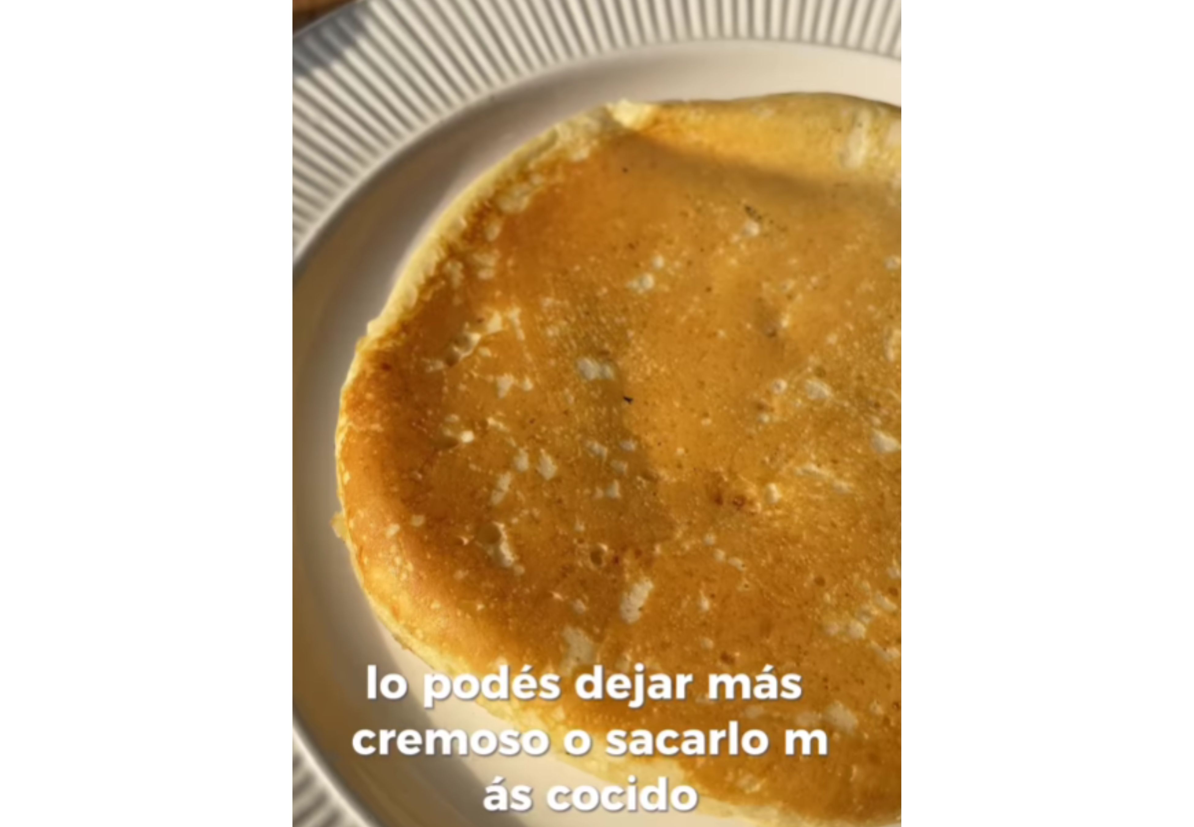 Este panqueque está listo en minutos.