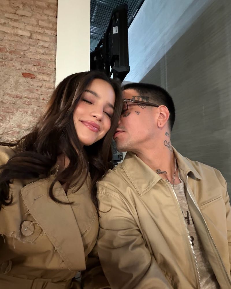 Emilia y Duki estuvieron en la Fashion Week de Milán.