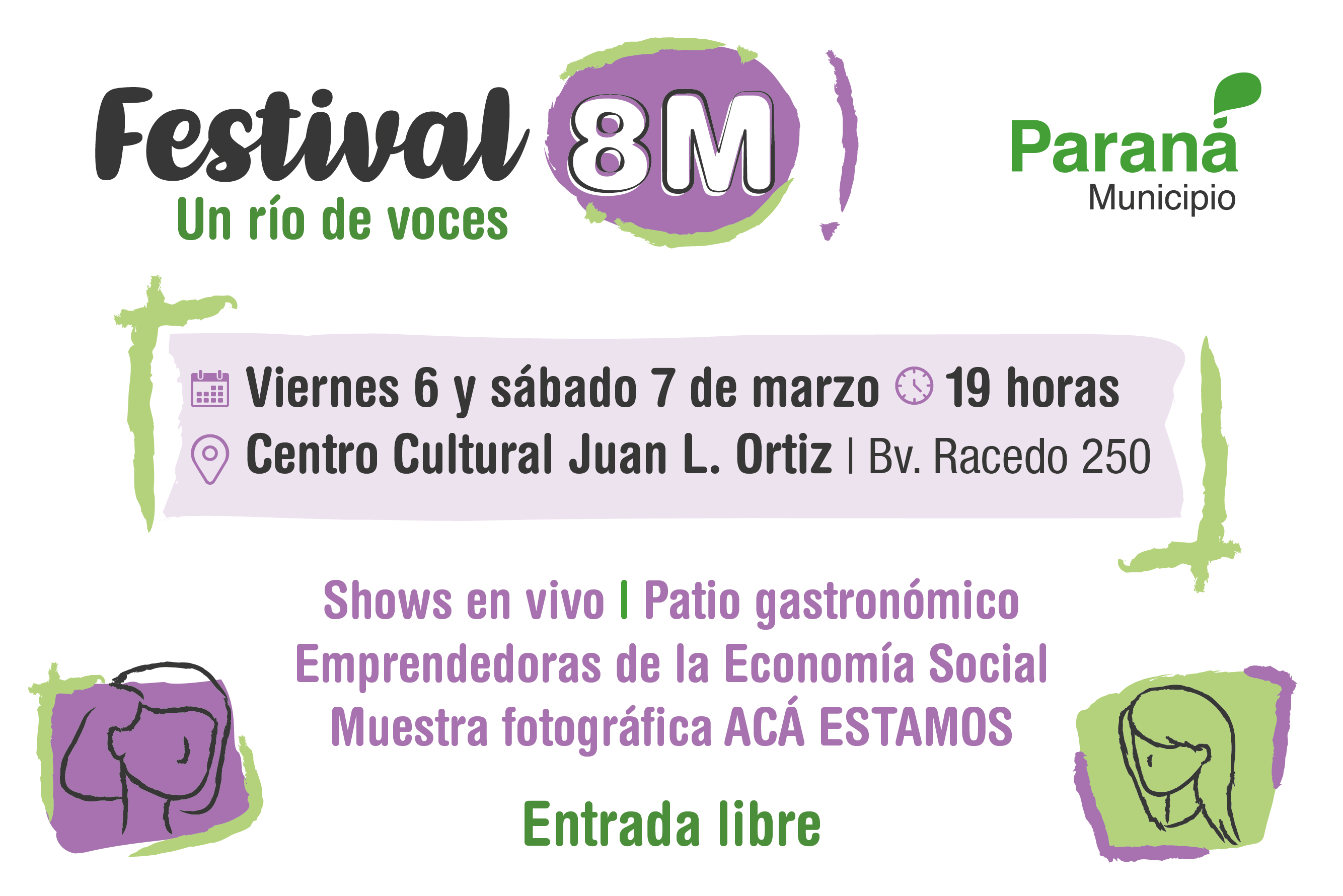 Un festival para conmemorar el 8M en Paraná
