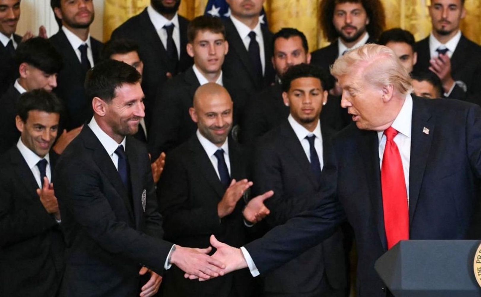Lionel Messi y Donald Trump