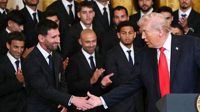 Lionel Messi y Donald Trump
