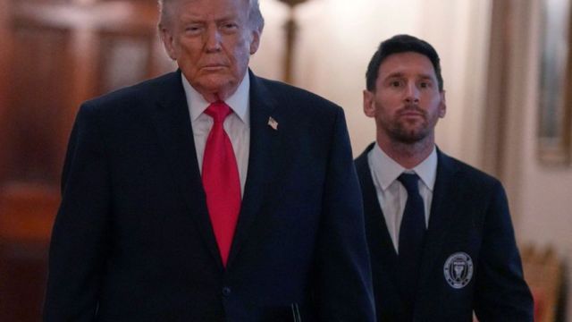 Messi y Trump en la Casa Blanca