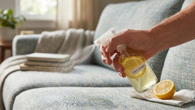 Agua con limón, el truco casero cada vez más elegido para mantener limpio el sillón.
