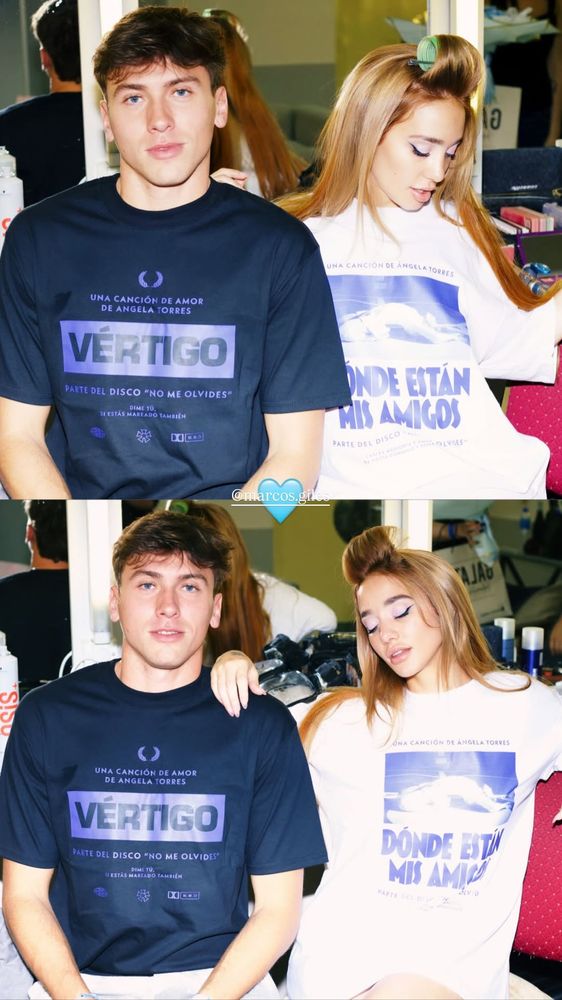La cantante junto a su novio, Marcos Giles.