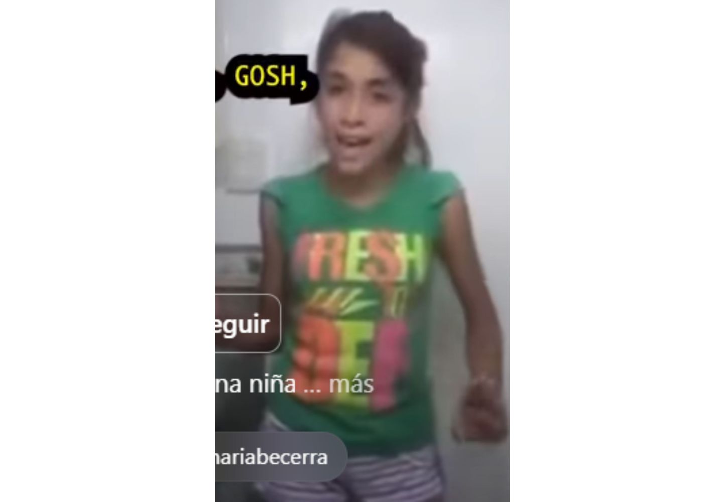 María con 12 años.