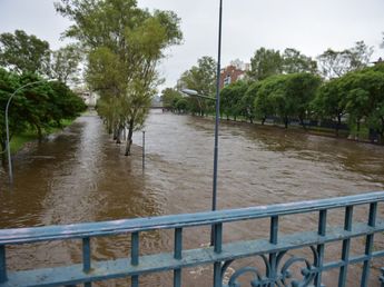 Alerta en Córdoba: rescataron a dos personas de la crecida del río Suquía bajo el puente Mestre 