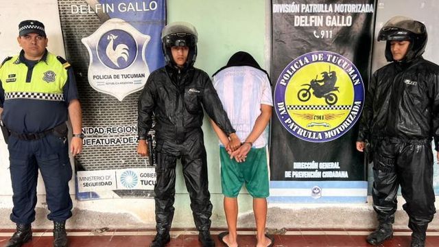 El sospechoso fue trasladado a la dependencia policial tras ser interceptado con los bienes robados.