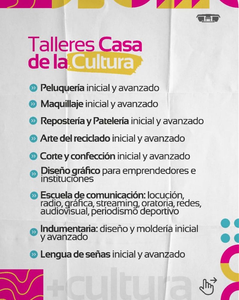 La Casa de la Cultura tendrá más de 60 talleres culturales