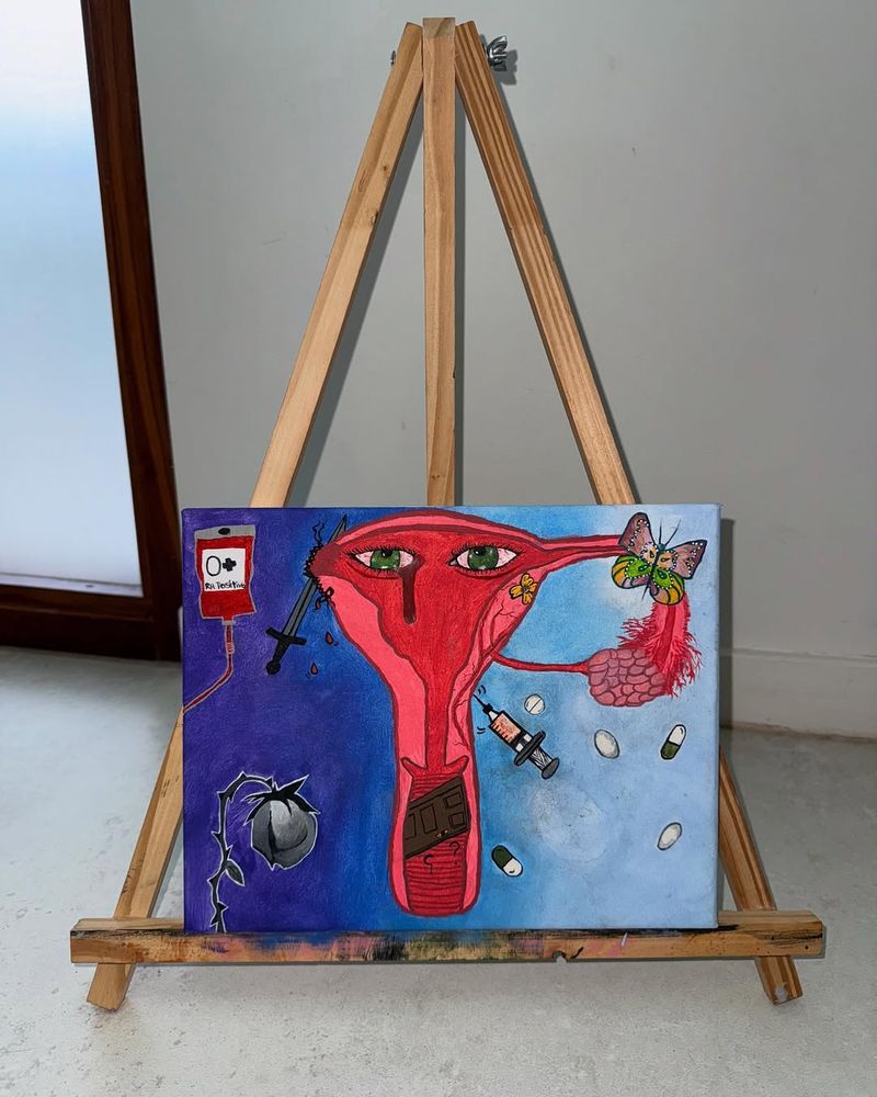 Los cuadros que pintaba María en su recuperación.